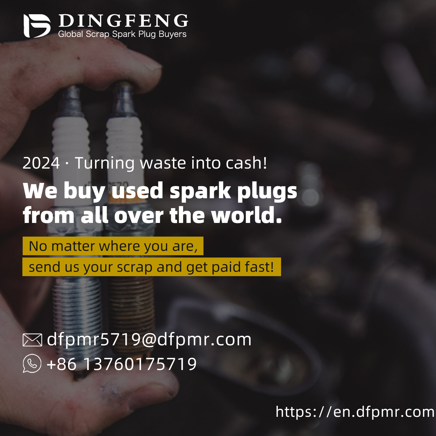 Iridium and platinum spark plugs Recycling-Spark Plug Recycl